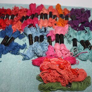 Vintage Royal Society Broiderfast Cotton Yarn 32/15 yd Skeins Rainbow of Colors